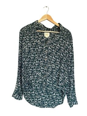 Anthropologie Maeve Emory Tiger Print Blouse